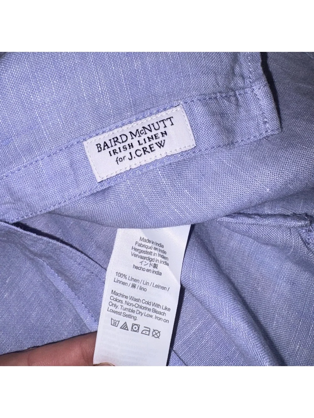 J.Crew $118 Relaxed 100% Linen Womans LT Baird McNutt Irish Linen Short Sleeve